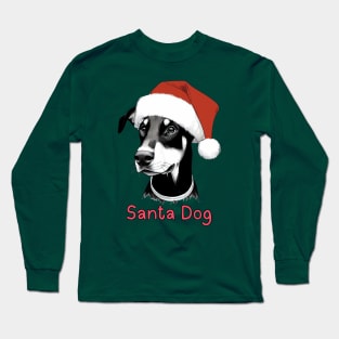 Santa Dog - Doberman Pinscher Long Sleeve T-Shirt